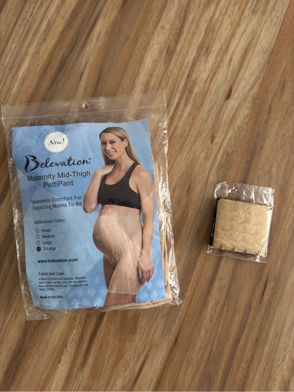 NIP Belevation Maternity Mid-Thigh PettiPant XL + 3 Bra Extenders
